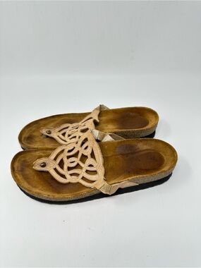 Naot Barbados Leather Sandals Slides Cork Latex Comfort Women's 42 US 11